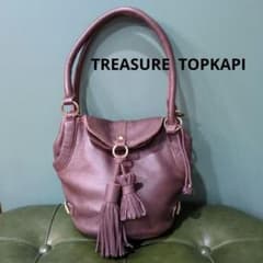 TREASURE TOPKAPI 　ショルダーバック 　羊革　茶系のサムネイル