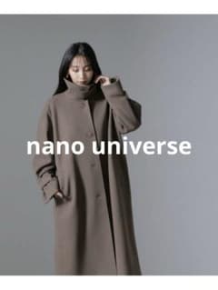 nano universe メルトンジャージー スタンドカラー コート　秋冬のサムネイル