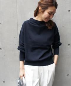美品✧︎  2018ss FRAMeWORK ボートネックプルオーバー ネイビーのサムネイル