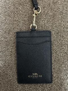 COACH ブラック レザー パスケースのサムネイル