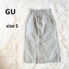 GU デニムフロントボタンナローミディスカート S スタイルアップのサムネイル