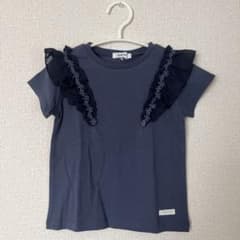 【送料無料】SLAPSLIP 袖フリル半袖カットソー 紺 新品のサムネイル