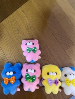 カラフル くま ぬいぐるみ マスコット 5体セットのサムネイル