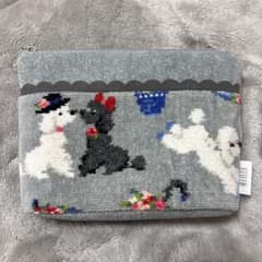 FEILER Pouch with Poodle Pattern