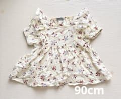 SEASON REASON 花柄アイボリーシャツ　90cmのサムネイル