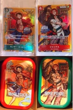 ルフィ シャンクス mini tin pack アジア 未開封 ワンピースカード