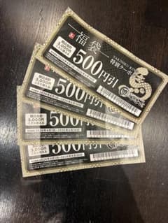 焼肉きんぐ 福袋 特別クーポン 500円引 4枚セットのサムネイル