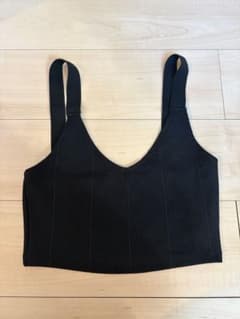 ZARA TRAFALUC リブ ビスチェ ブラック - 3