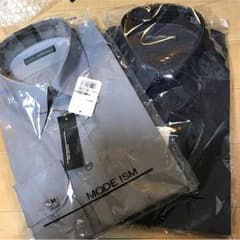 送料無料 カッターシャツ 形態安定 レギュラーカラー Mサイズのサムネイル