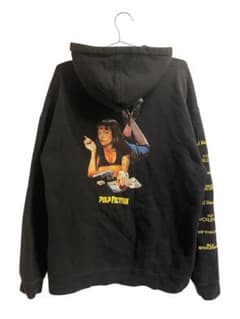 美品】値下げ中！HUF ✖︎ PULP FICTION ブラックパーカー - メルカリ