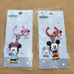 ディズニーキャラクター　マスコットチャーム　めじるし　ミッキー　ミニー　2種のサムネイル