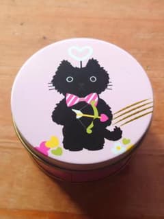 カカオキャット 空き缶 ピンク 猫デザインのサムネイル