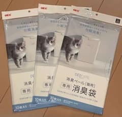 GEX ジェックス デオケア消臭ペール 猫用 10枚入 3点のサムネイル