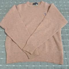 POLO MASTER ラムウール クルーネックセーター ピンク