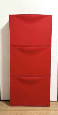 IKEA トローネス 赤 3点セット シューズBOX 収納キャビネット 廃番商品 ア*キ様 IKEA トローネス 赤 シューズBOX 収納 廃番商品 - メルカリ