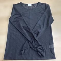green label relaxing 長袖シアーカットソー ブラックのサムネイル