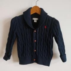 2022 ポロラルフローレン ケーブルニットカーディガン ネイビー M 刺繍 ラルフローレンポロ刺繍 ネイビー ケーブルニットカーディガン18M 80