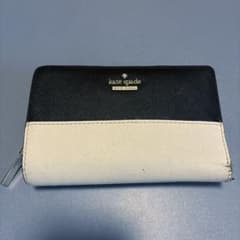 kate spade 二つ折り財布 黒/白のサムネイル