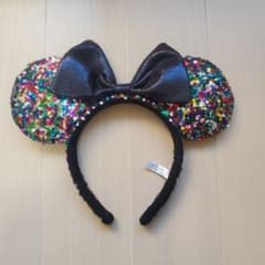 ディズニー　ミニー　スパンコールカチューシャ