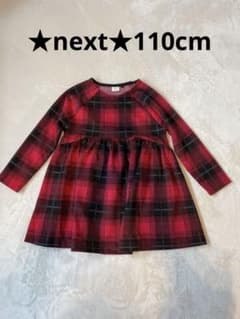 ★next★赤チェックワンピース★5y★110cmのサムネイル
