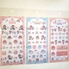 ペコちゃん　サンリオ 透明シール 3シートセットのサムネイル