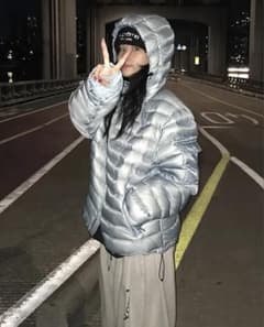 city pop light puff down jacket parka - メルカリ