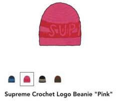 Supreme Crochet Logo Beanie 