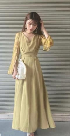 Ameri VINTAGE LACE SLEEVE REFINED DRESSのサムネイル