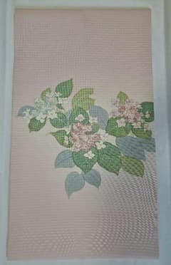 本日のみお値下げ　夏帯　正絹　絽 名古屋帯 あじさい ピンク 本日のみお値下げ 夏帯 正絹 絽 名古屋帯 あじさい ピンク - メルカリ