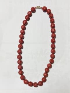 美品】中国彫刻 職人作仏教装身具 堆朱 ネックレス 年代物 | Mercari