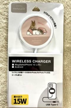 mofusand MagSafe対応ワイヤレス充電器 うさにゃんのサムネイル