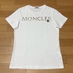 モンクレール　ゴールド文字　ホワイト　XS Tシャツ　国内正規品 5S611 モンクレール ゴールド文字 ホワイト XS Tシャツ 国内正規品 5S611