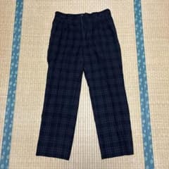 メンズ チェック柄 スラックス ウールマークのサムネイル