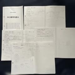 2021年度 鉄緑会 中3 数学 夏期講習 内部Aテキストと授業プリント