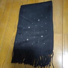 emma様専用　ストール　カシミヤ　マフラー　パシュミナ　黒　ブラックのサムネイル