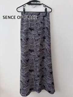 SENSE OF PLACE リーフ柄 タイトスカートのサムネイル