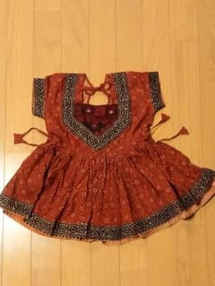 インド　ミラーワーク　ワンピース 　パンツつき　２才のサムネイル