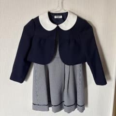 ネイビーとホワイトのワンピースセット　115センチのサムネイル