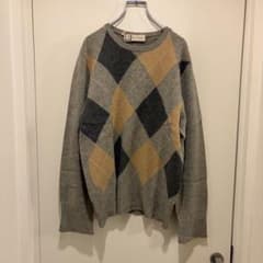80s dunhill スコットランド製 カシミア アーガイルニット 38 - メルカリ