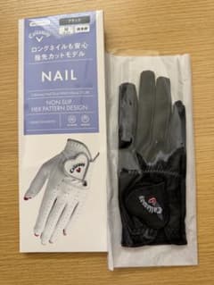 Callaway レディース ゴルフグローブ ネイル右手のみブラックMサイズのサムネイル