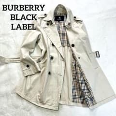 バーバリーブラックレーベル トレンチコート ミドル丈 裏地ノバ