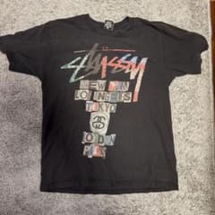 STUSSY ワールドツアー Tシャツ ブラックのサムネイル