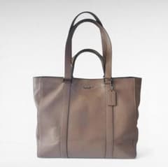 美品✨ COACH CR390 2WAY レザートート A4 グレージュ 通勤 - メルカリ