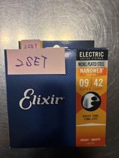 Elixir エレキギター弦 NANOWEB 09-42 2セットのサムネイル
