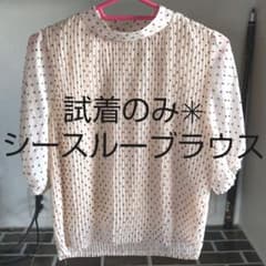 試着のみ✳シースルードットブラウスのサムネイル