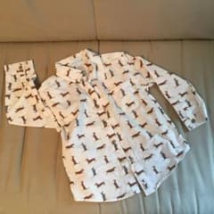 ダックスフンド柄 長袖シャツのサムネイル