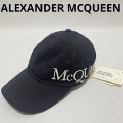 正規品保証】新品 ALEXANDER MCQUEEN ベースボールキャップ 黒 - メルカリ