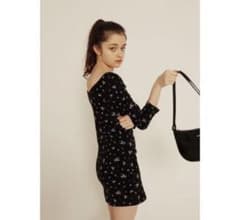 ballerina neck French onepiece flowerのサムネイル