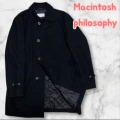 Macintosh philosophy ステンカラーコート 濃紺ウール - メルカリ