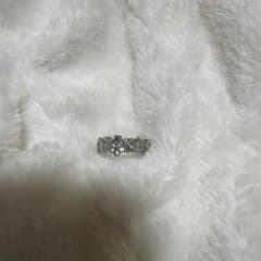 アルミ？リング　花柄リング指輪のサムネイル